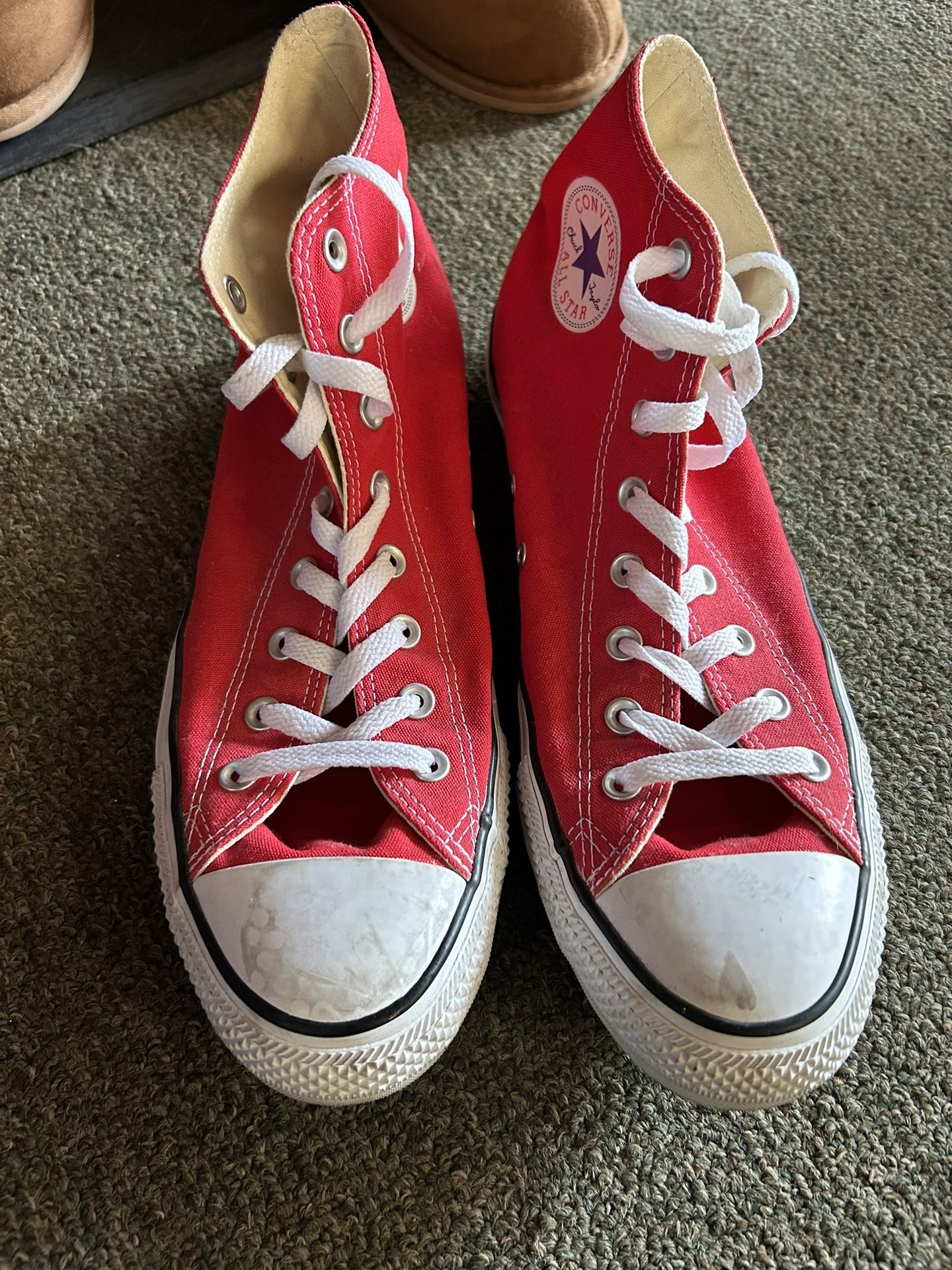 Converse Chuck Taylor Red High Tops – Size 12