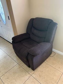 Cloth Brown Electic Recliner Chair