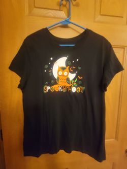 Woman's Halloween Graphic T-Shirt 16/18 Black