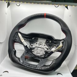 Real Carbon Fiber Steering Wheel Fits Ford F150 F250 Raptor w/Heated 2021-2024