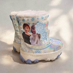 Frozen light up snow boots size6 worn for a while