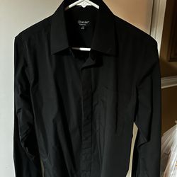 4 Black Dress Shirts Large