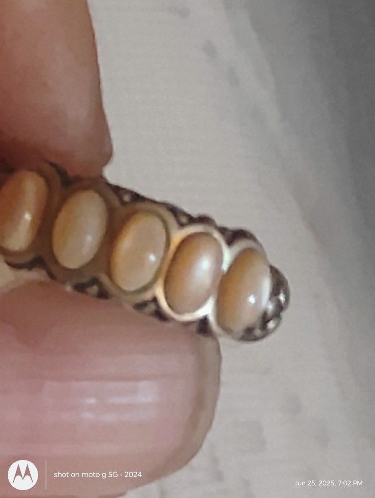 White Star Sapphire Ring Silver