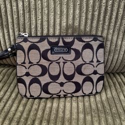 Vintage Black / Gray Coach Wristlet