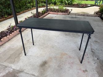 Black fold out table