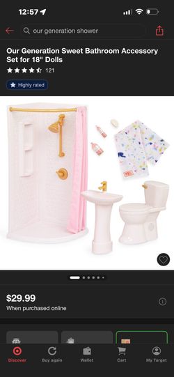 Like New Our Generation Sweet Bathroom Accessory Set