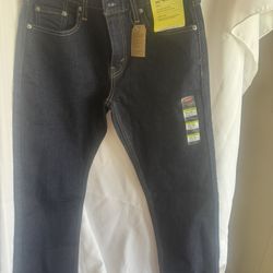 New W Tags Dark Wash Levi 502 Taper