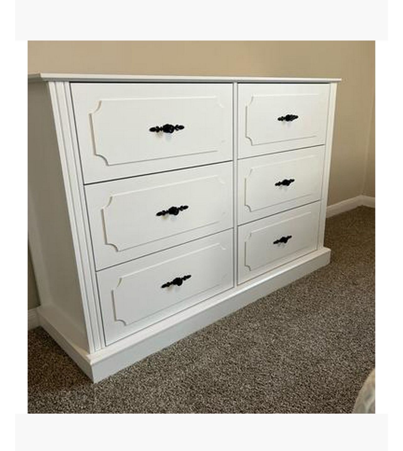 6 Drawer Dresser for Bedroom, Modern Wood Large Storage Drawer Chest Cabinet Living Room, New in Box