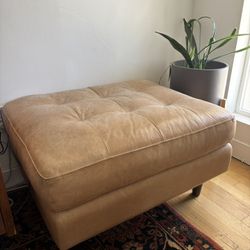Article Sven 30" Leather Sofa or Chair Ottoman - Charme Tan