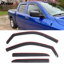 Fits 2009-2018 Dodge Ram 1500 2010-2026 Ram 2500 3500 Crew Cab In-Channel Window Visors