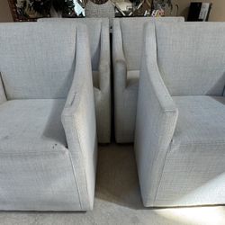 4 Rolling Arm Chairs