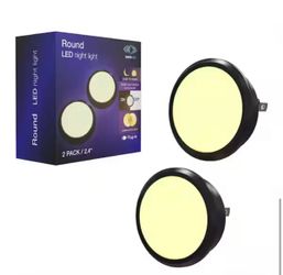 AURALED ROUND  LED NIGHTLIGHT 2 pack