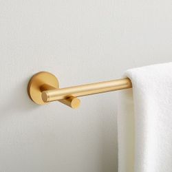 In Box. West Elm Towel Bar. Antique Brass Gold.