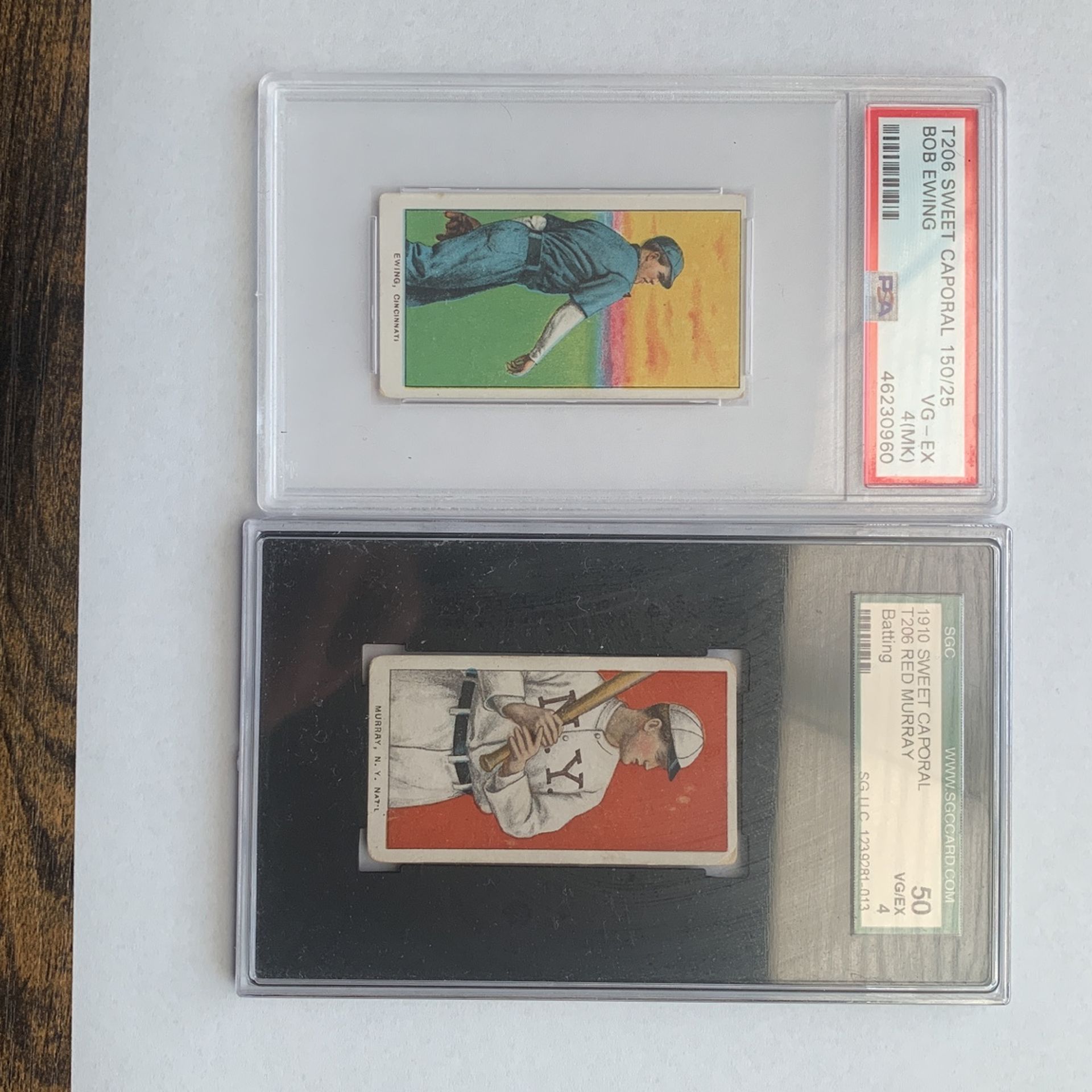 2 Baseball T206 Cards 1910