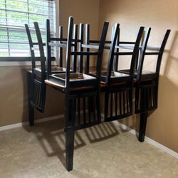 Expandable Wood Dining Room Table  