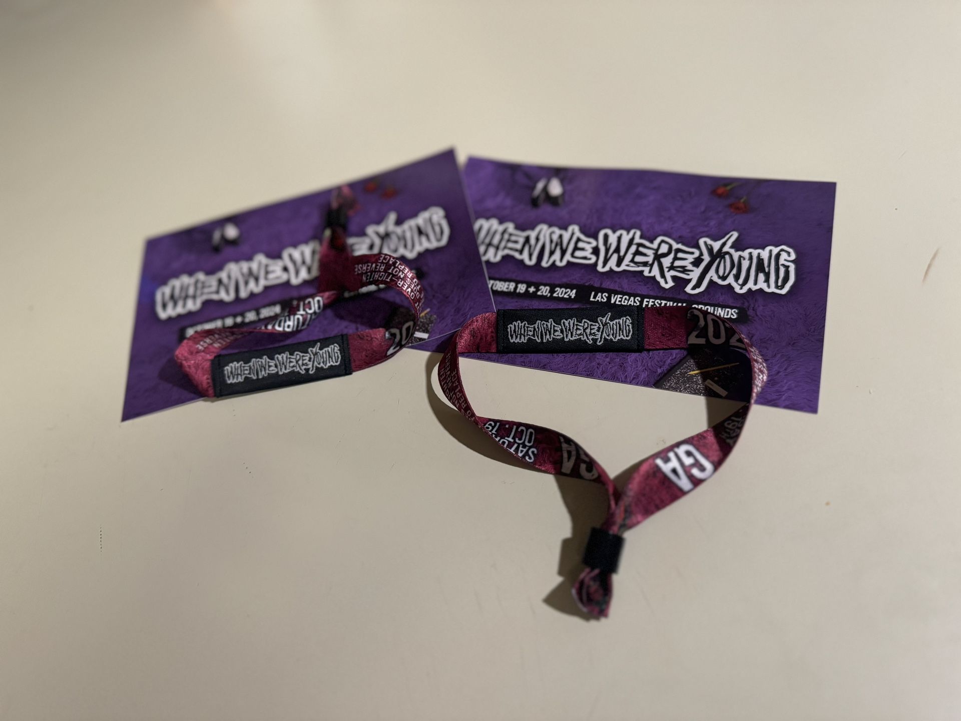 2x GA Tickets For When We We’re Young 2024 On OCT 19