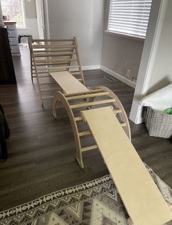 4 PIECE MONTESSORI Set Of Slide, Ladder, Triangle and Arch