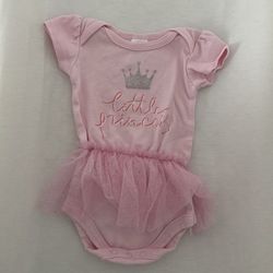 LITTLE PRINCESS BABY BODYSUIT WITH TUTU 6-9 MONTHS