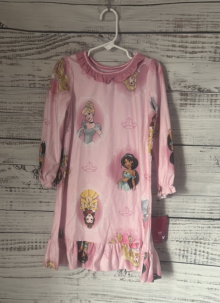 NWT Disney Pink Princess Long Sleeve Nightgown size 4t