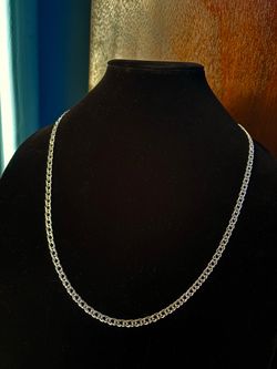 Men’s .925 Sterling Silver Double Curb Chain – 27.5” 5mm