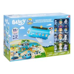 NEW Bluey 3-IN-1 Transforming Plane Airplane Mega Playset