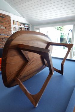 Solid walnut coffee table by rejuvenation