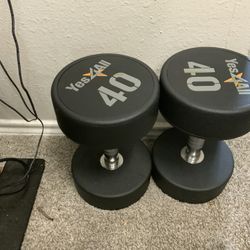 40 Lb Dumbells Pair 
