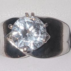 Sterling Silver Cz Ring 