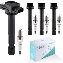 New AULINK 4-Pack Ignition Coil UF417 & Spark Plug SP1018 Set for Acura TSX RDX Honda