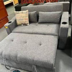 Grey Sofa Love Seat Convertible New Couch Bonito 