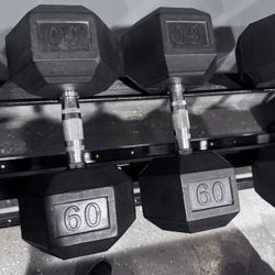 60 Lb Dumbbells 