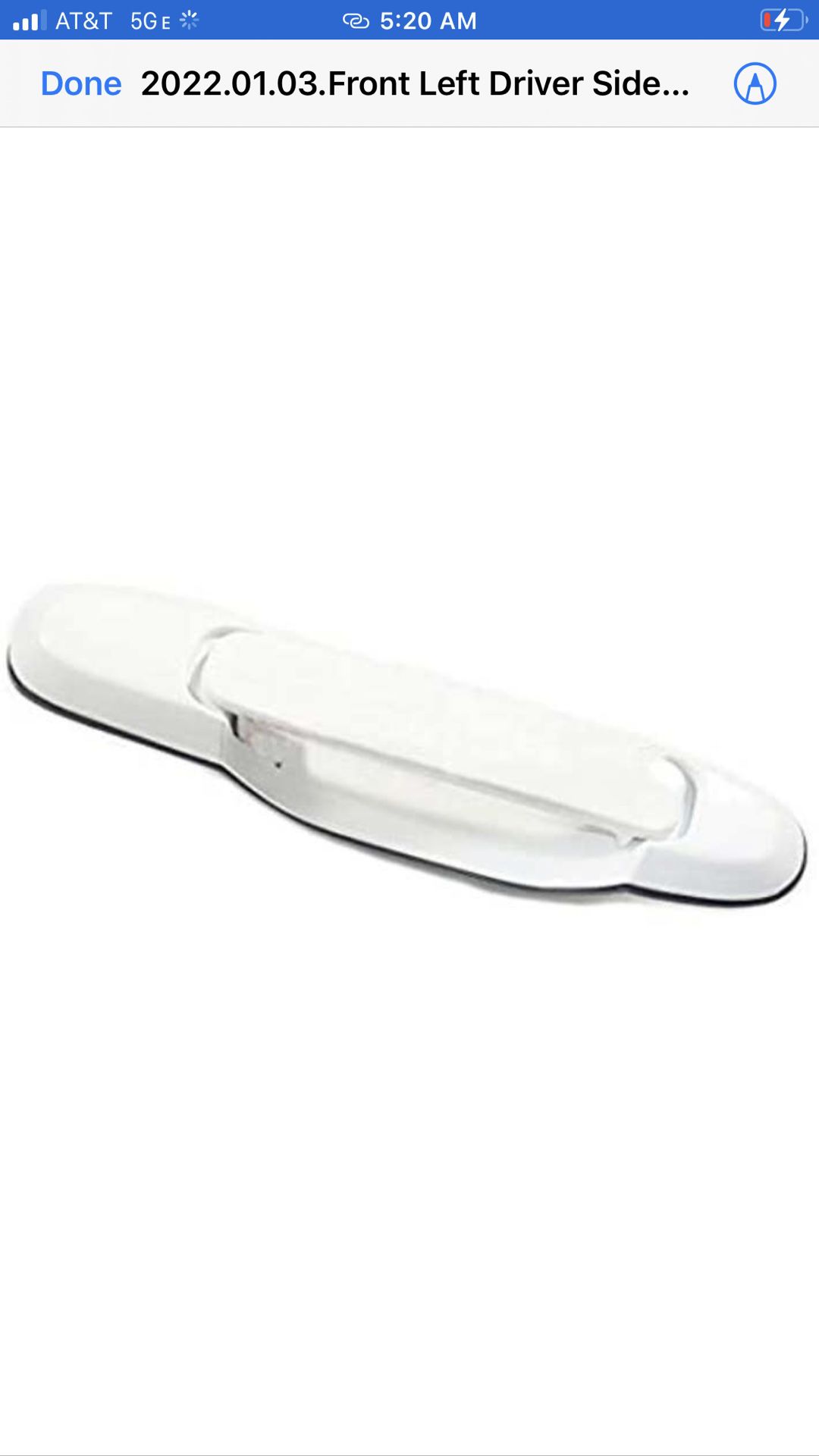 Outside Door Handle Front Left Driver Side For 1998-2003 White Toyota Sienna