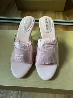 Pink/clear heels