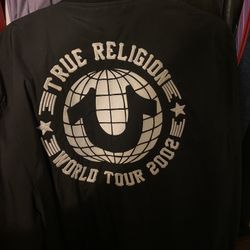 True Religion Men's World Tour 2002 Varsity Bomber Jacket