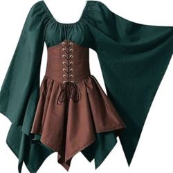 Medieval Dress With Head Dress , XL