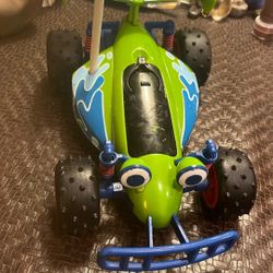 Vintage Thinkway Disney Toy Story Free Wheel Buggy Race Car 8" Vehicle (Not RC)