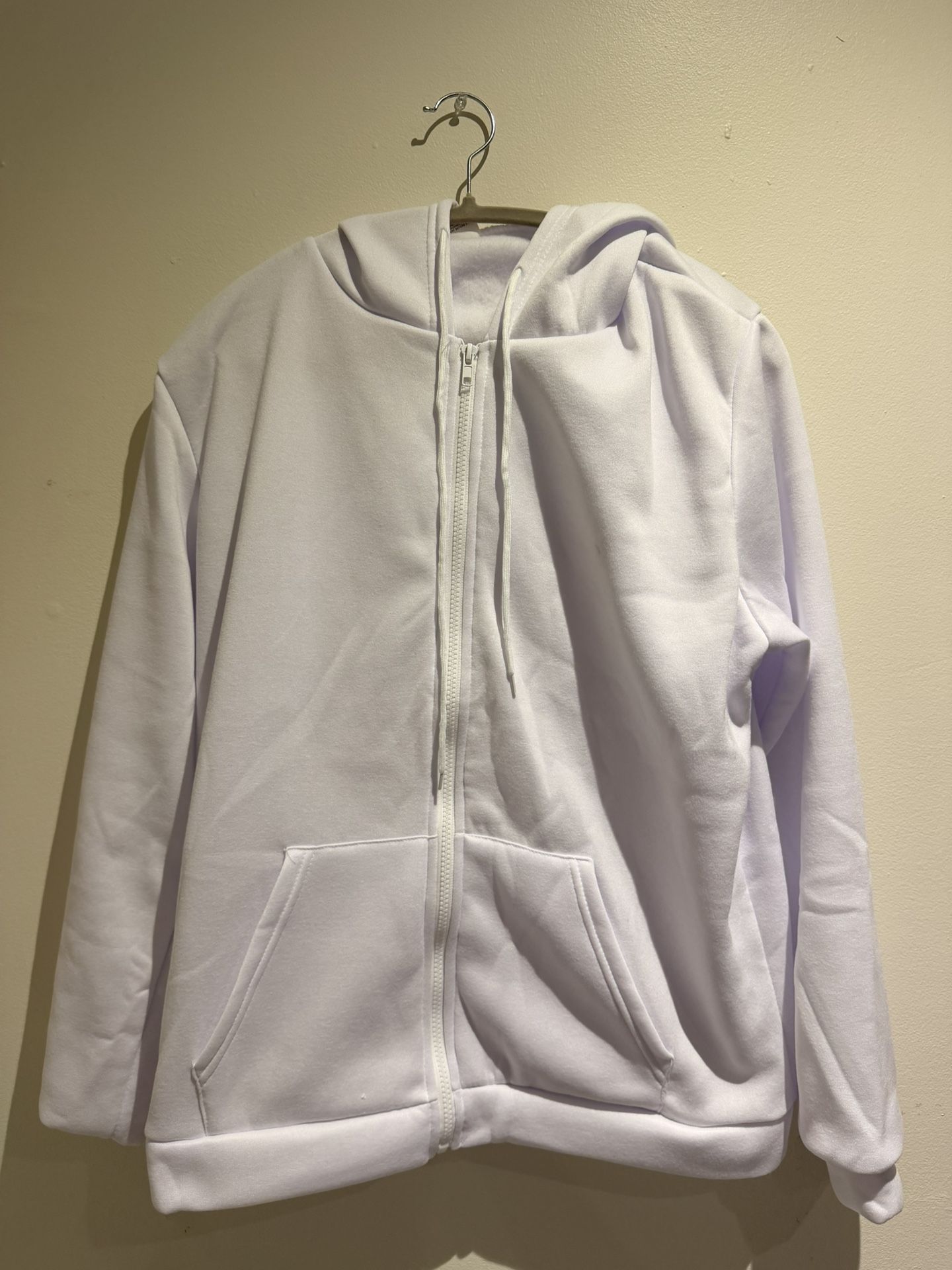 Men’s (L) Minimal Quartz-White Hoodie