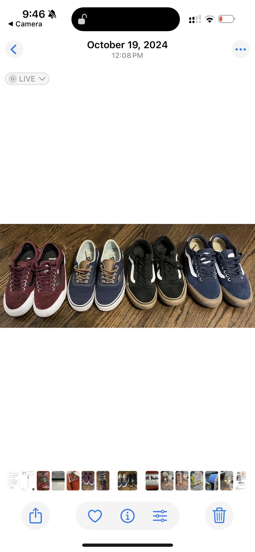 Vans Size 7 (one Pair 6.5)