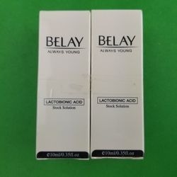BELAY Always Young Lactobionic Acid Face Serum 0.35 fl oz Anti-Aging (Lot of 2)