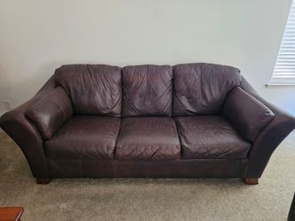 Leather sofa set