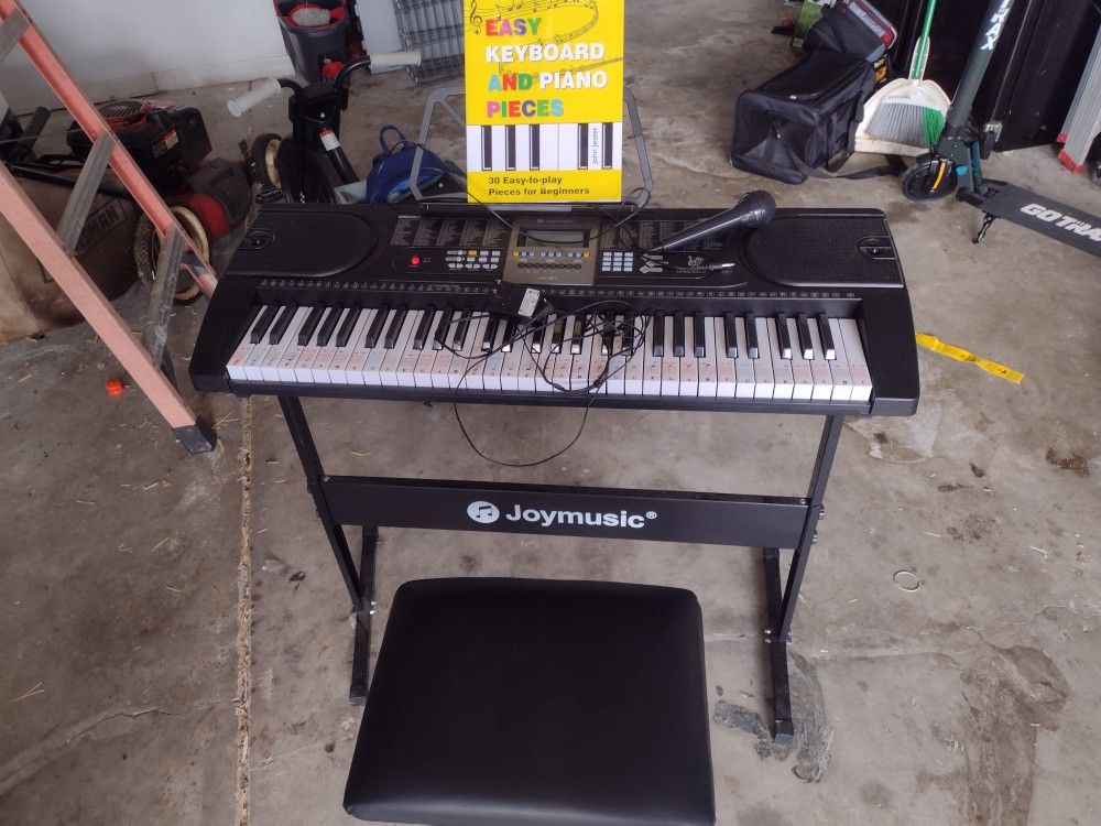 Keyboard With Mic, Stool And Learning Book 