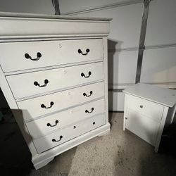 White Dresser With Nightstand