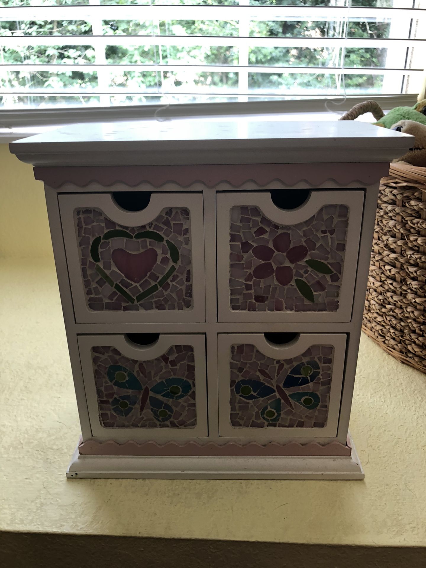 Mosaic & wooden Organizer