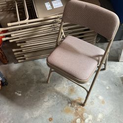 12 Padded, Metal Folding Chairs
