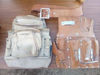 Leather Tool Pouches and Belt