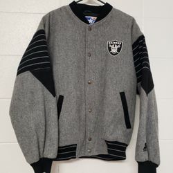 Vintage Starter Raiders Wool Varsity Jacket