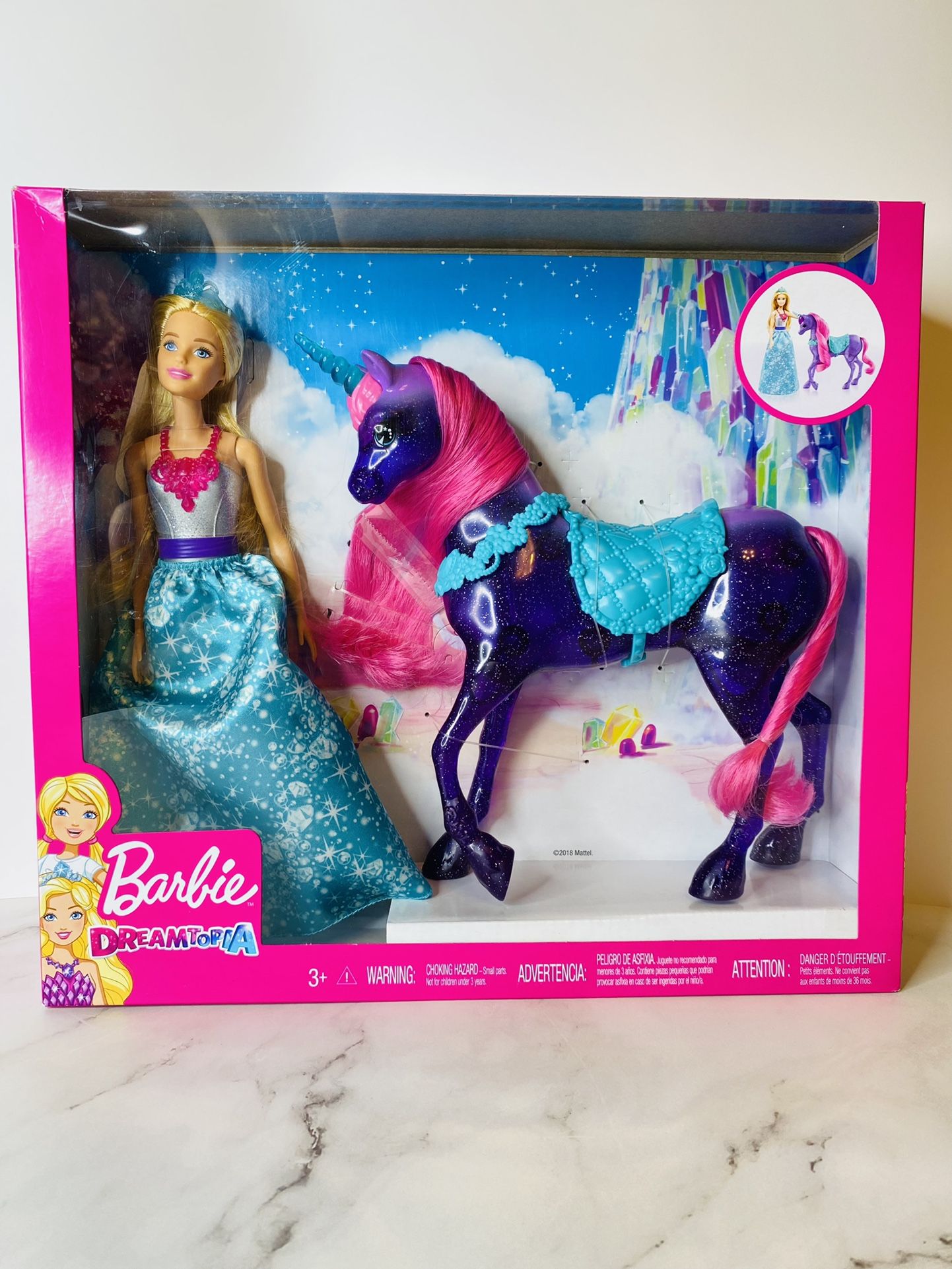 Barbie Dreamtopia Princess Doll and Purple Unicorn for Sale in