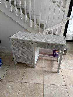 Vintage wicker desk