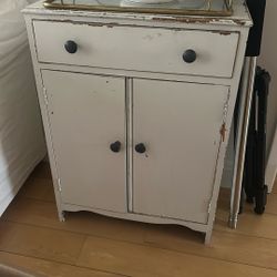 Antique White Nightstand 