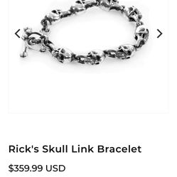 Sterling Silver 950 Skull Bracket 